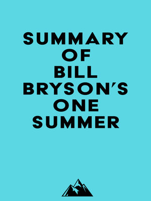 cover image of Summary of Bill Bryson's One Summer